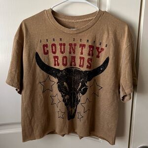 John Denver Country Roads Boxy Cropped T-shirt